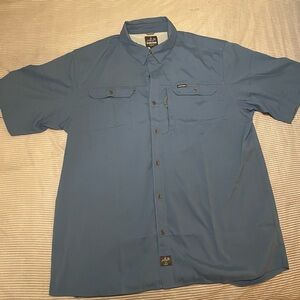 Sportsman Men’s Fishing Shirt, Blue, Size XL